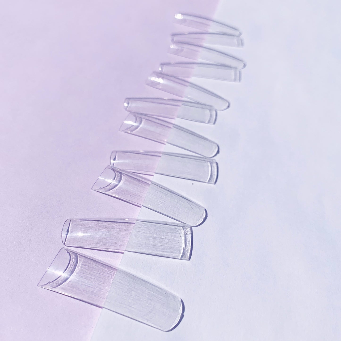 Natural Square Tips - Clear (Size 0-10)